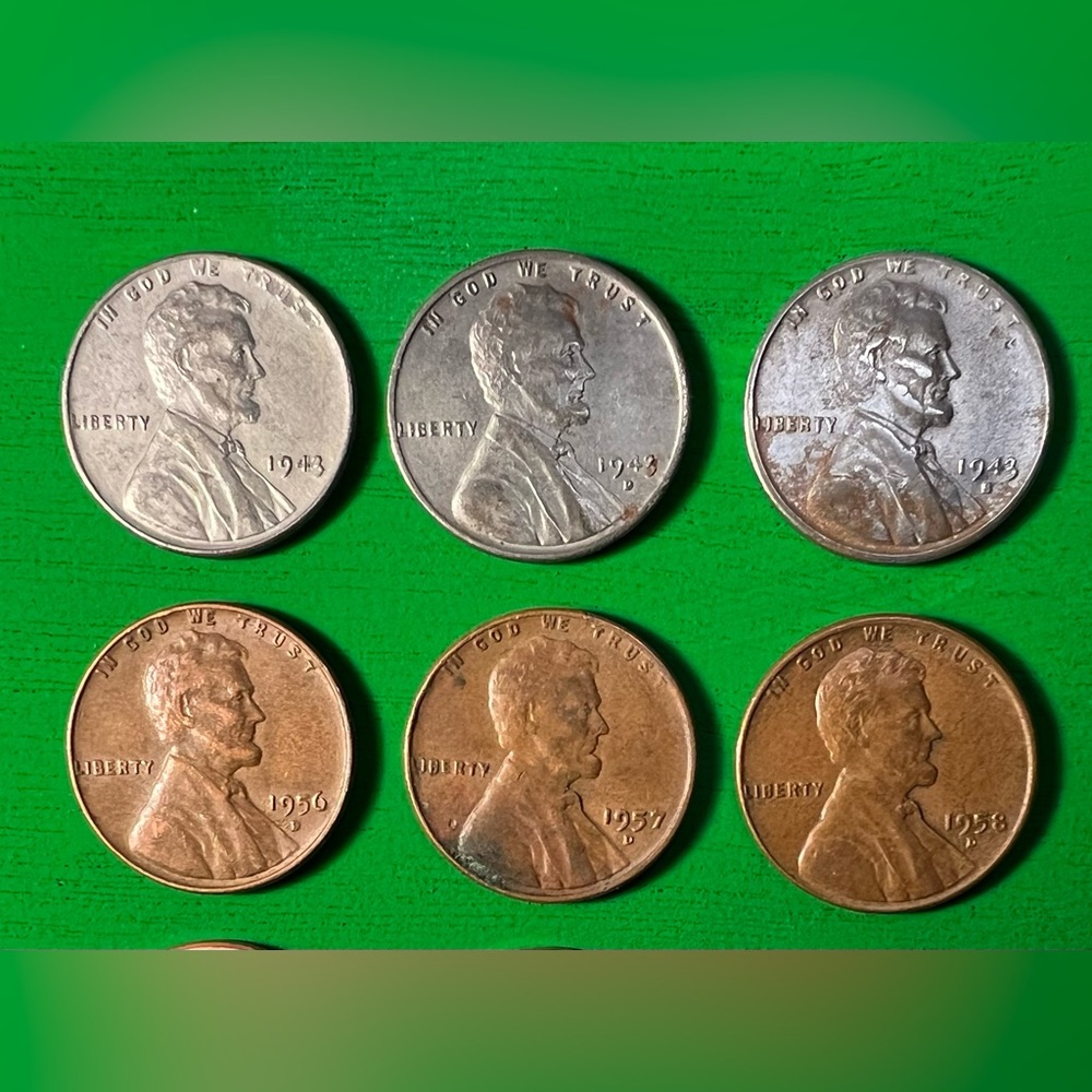 ⚫️ Vintage - All 3 Mints - 1943 Steel Pennies - War Time Wheaties - Collectible - Picture 6 of 16